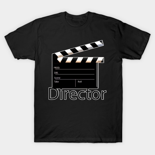 Director- film clapperboard t-shirt T-Shirt by vixfx